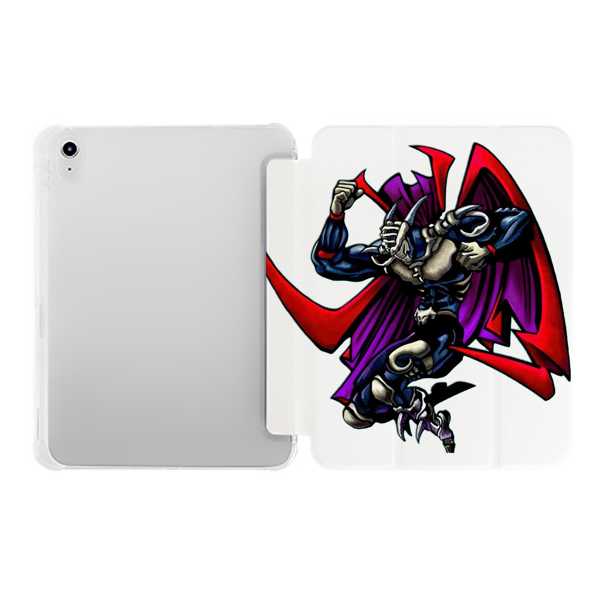 （画像用） 遊☆戯☆王 Yu-Gi-Oh! IPad ケース ペン収納付き 三つ折りスタンド PUレザー×シリコン 対応機種9.5/10.5/10.9インチ